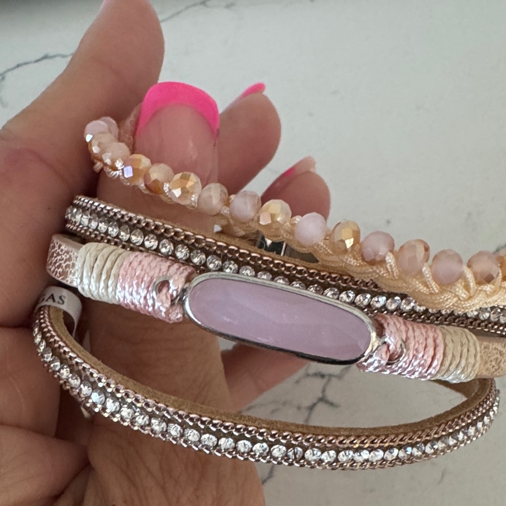 Chic Pink and Gold Women's Bracelet by [Brand]